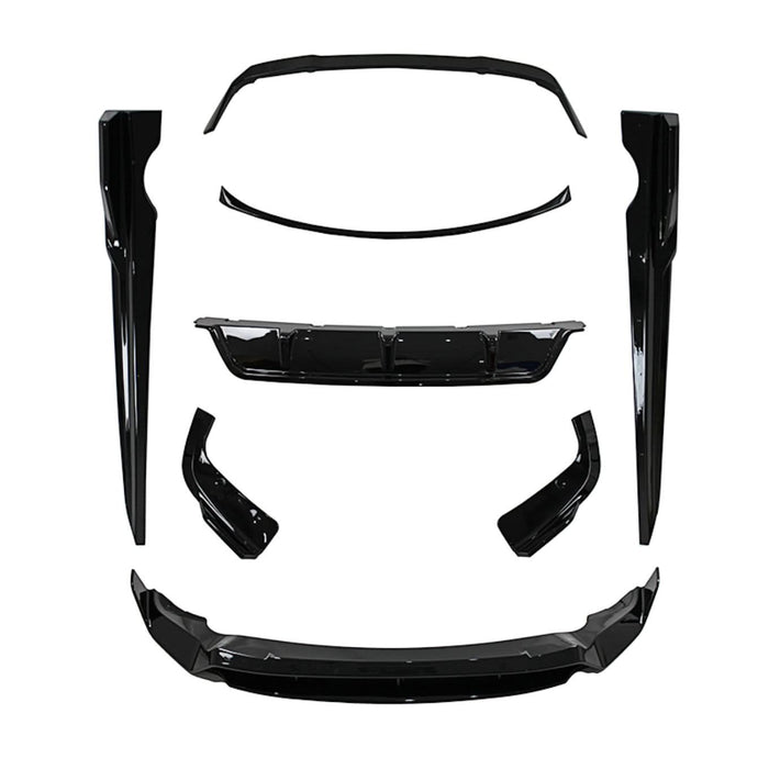 Gloss Black Body Kit 2 Splitter Diffuser Side Skirts Spoiler for BMW G05 LCI X5 23-Present