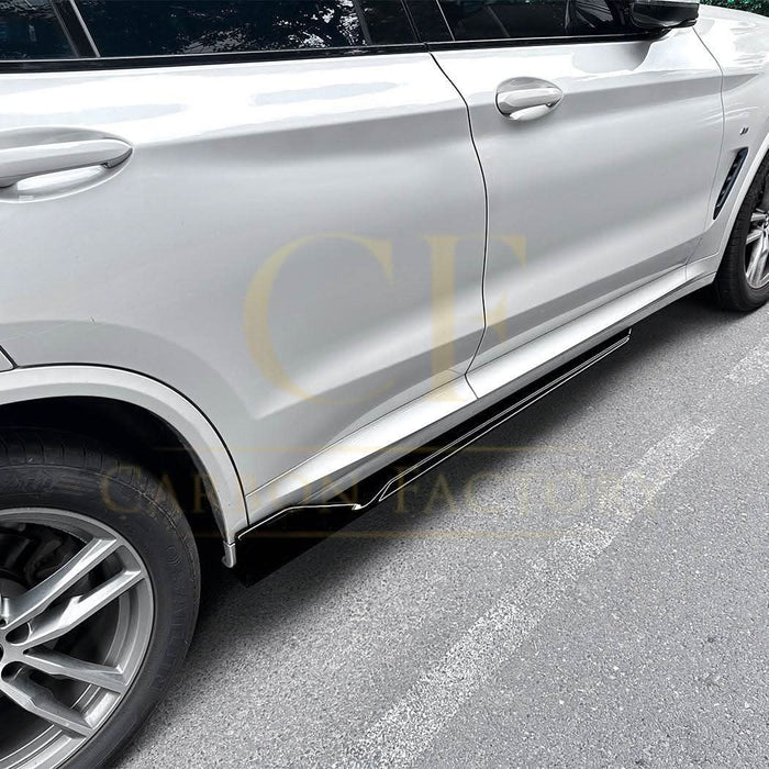 V Style Gloss Black Side Skirts for BMW G01 X3 G02 X4 18-24