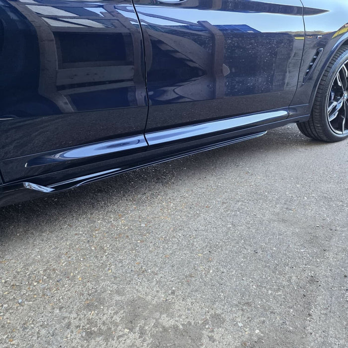 V Style Gloss Black Side Skirts for BMW G01 X3 G02 X4 18-24