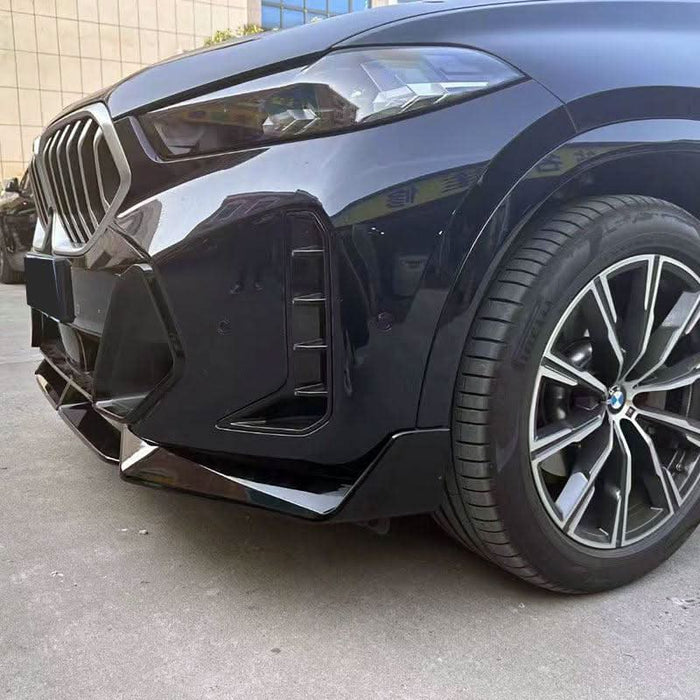 CF Style Gloss Black Front Splitter for BMW G06 LCI X6 23-Present