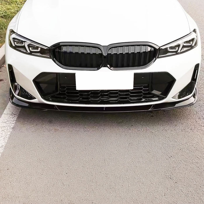 Gloss Black Front Splitter 3 Pieces for BMW 3 Series G20 G21 LCI 23-Present