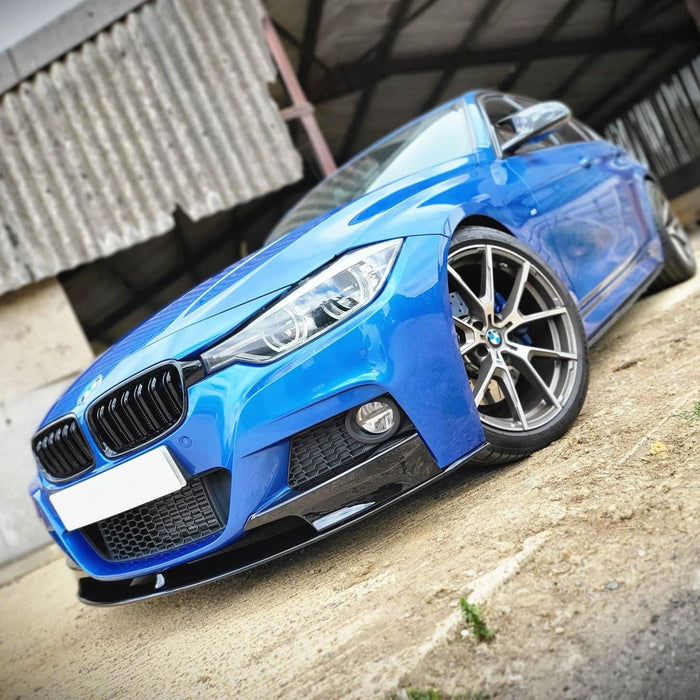 MP Style Gloss Black Front Splitter for BMW F30 F31 3 Series M Sport 12-19