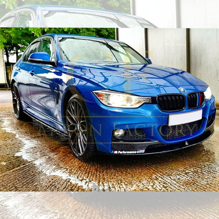 MP Style Gloss Black Front Splitter for BMW F30 F31 3 Series M Sport 12-19