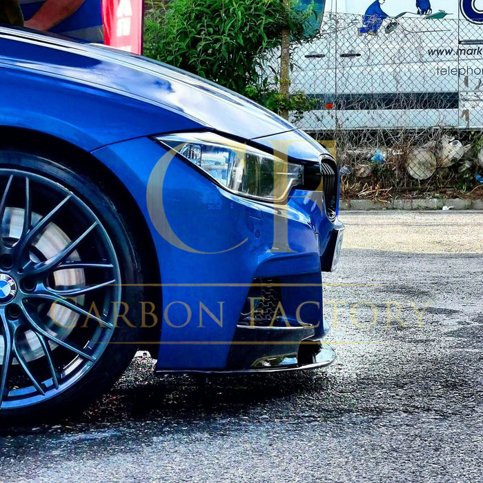 MP Style Gloss Black Front Splitter for BMW F30 F31 3 Series M Sport 12-19
