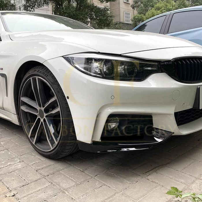 MP Style Gloss Black Front Splitter Upper Pieces for BMW F32 F33 F36 4 Series 14-20