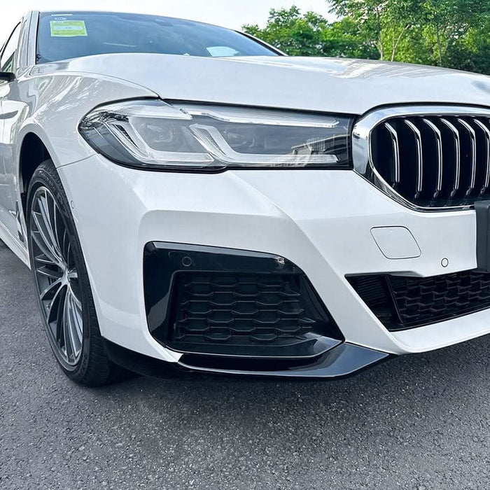 MP Style Gloss Black Front Splitter Upper Pieces for BMW G30 5 Series LCI 21-24