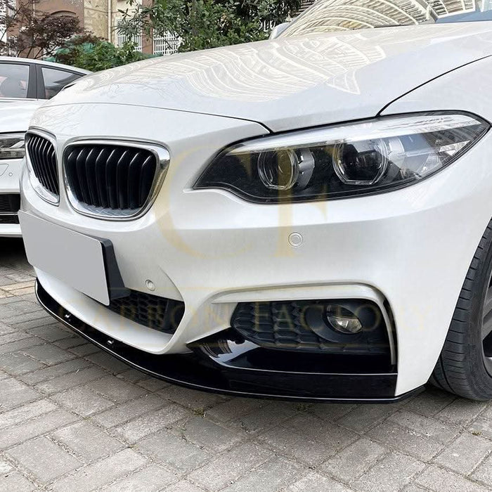 MP4 Style Gloss Black Front Splitter for BMW F22 F23 2 Series 14-20