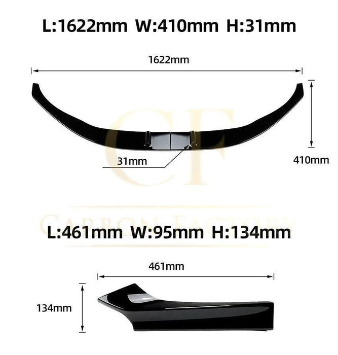 MP4 Style Gloss Black Front Splitter for BMW F22 F23 2 Series 14-20