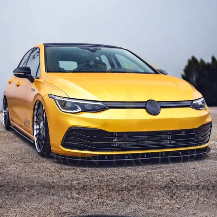 Style 2 Gloss Black Front Splitter for VW Golf MK8 21-23