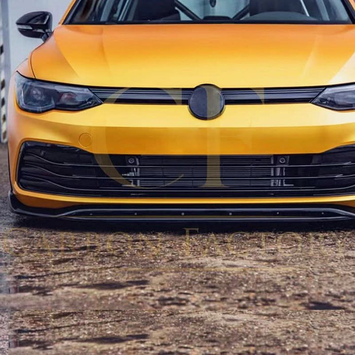Style 3 Gloss Black Front Splitter for VW Golf MK8 21-23