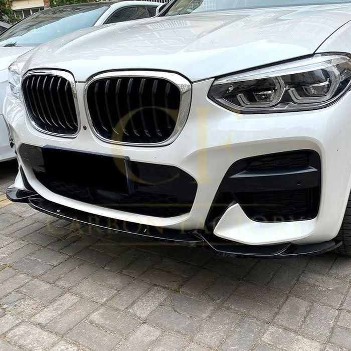 V Style Gloss Black Front Splitter for BMW G01 X3 G02 X4 Pre-LCI 18-21