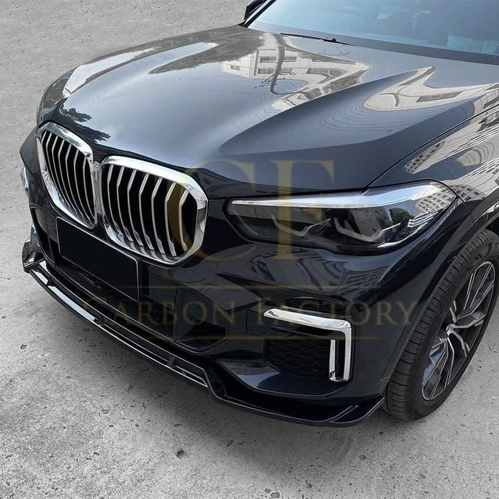 V Style Gloss Black Front Splitter for BMW G05 X5 Pre-LCI 19-22