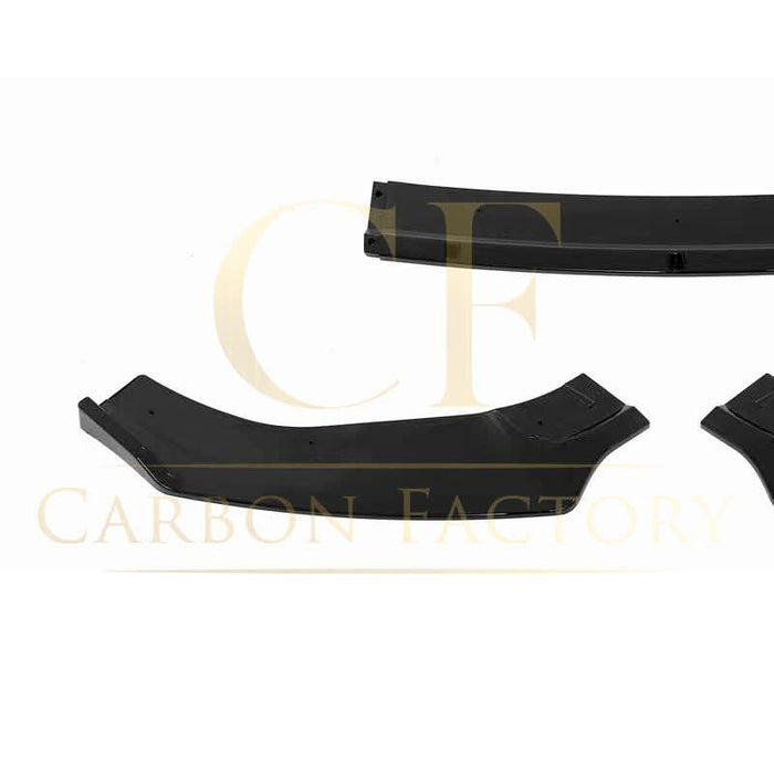 V Style Gloss Black Front Splitter for VW Golf MK7 MK7.5 GTI / R 13-20