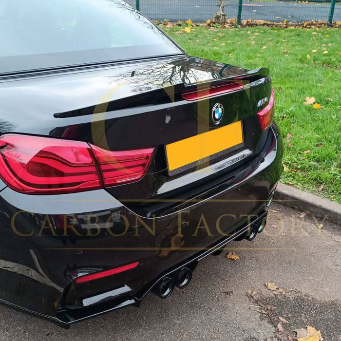 V Style Gloss Black Boot Spoiler for BMW 4 Series F33 Convertible inc F83 M4 14-20