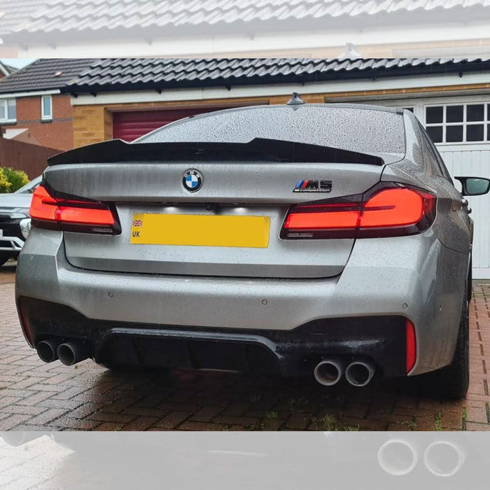 V Style Gloss Black Boot Spoiler for BMW G30 5 Series inc F90 M5 17-24