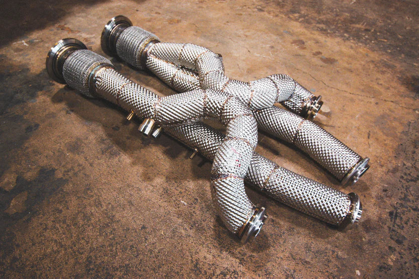Lamborghini Aventador / S / SV / SVJ Free Flow Front Pipes - Equal Length - Valvetronic Exhaust