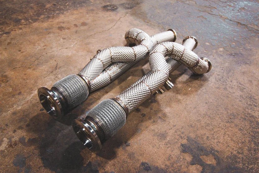 Lamborghini Aventador / S / SV / SVJ Free Flow Front Pipes - Equal Length - Valvetronic Exhaust