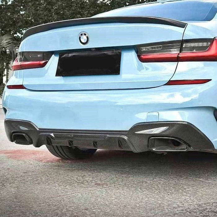 MP Style Pre-Preg Carbon Fibre Rear Diffuser for BMW 3 Series G20 G21 Pre-LCI M Sport 19-22