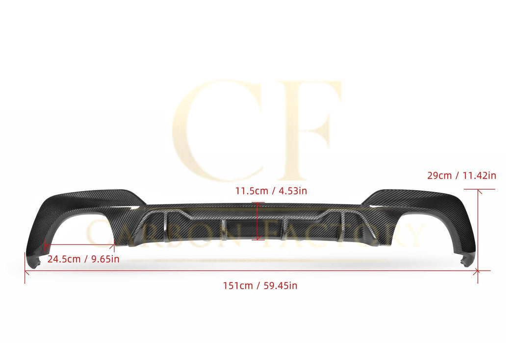 MP Style Pre-Preg Carbon Fibre Rear Diffuser for BMW 3 Series G20 G21 Pre-LCI M Sport 19-22