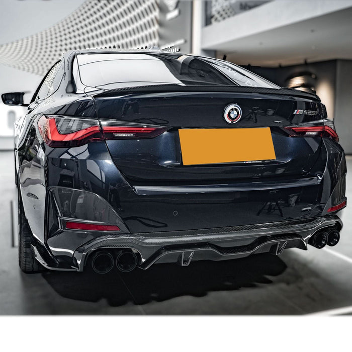 SQ Style Pre-Preg Carbon Fibre Rear Diffuser Quad Exhaust for BMW G26 4 Series Gran Coupe 21-26