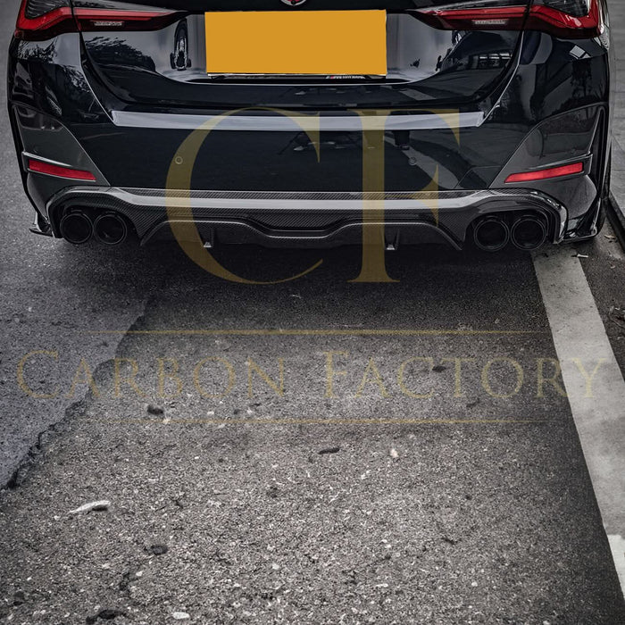 SQ Style Pre-Preg Carbon Fibre Rear Diffuser Quad Exhaust for BMW G26 4 Series Gran Coupe 21-26