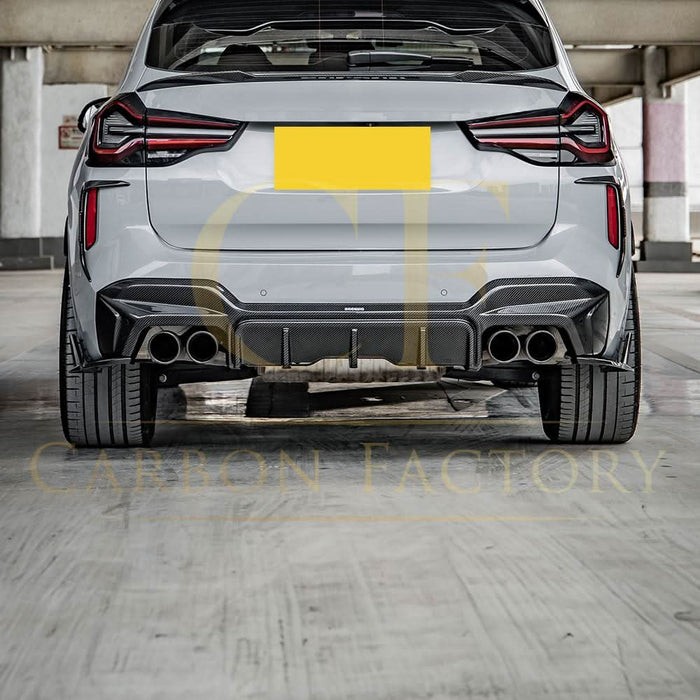 SQ Style Pre-Preg Carbon Fibre Rear Diffuser for BMW F97 X3M LCI 22-24