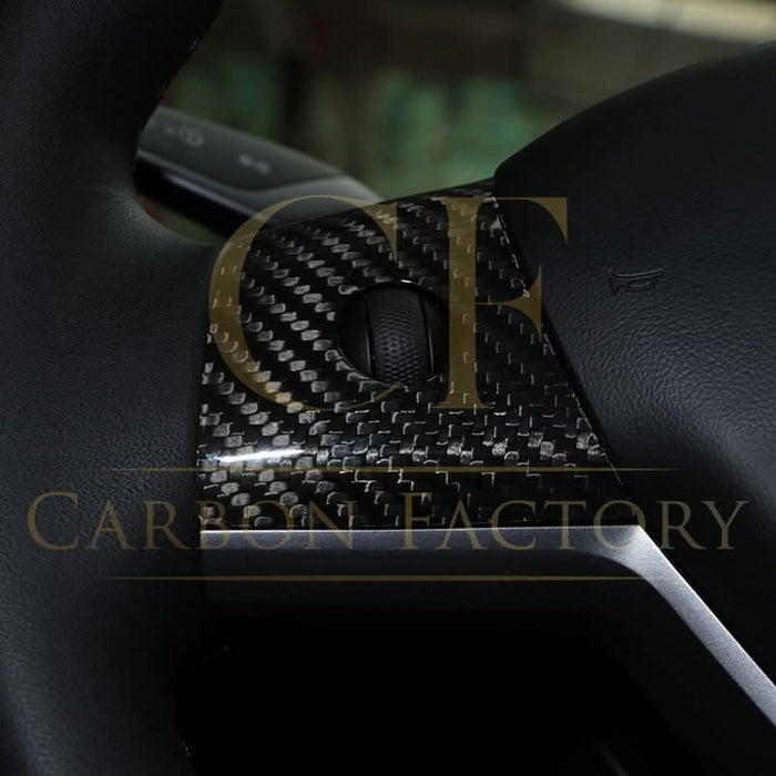 Pre-Preg Carbon Fibre Steering Wheel Trims for Tesla Model 3 & Model Y 17-23