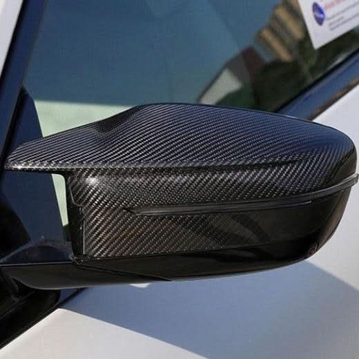 CF Style Pre-Preg Carbon Fibre Replacement Mirror Covers for BMW G11 G12 7 Series RHD 15-22