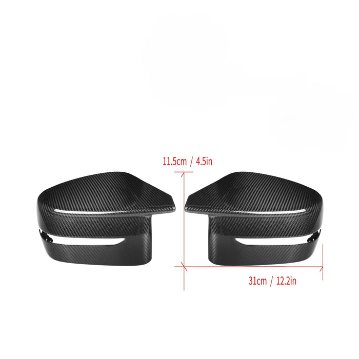 CF Style Pre-Preg Carbon Fibre Replacement Mirror Covers for BMW G14 G15 G16 8 Series RHD 15-22
