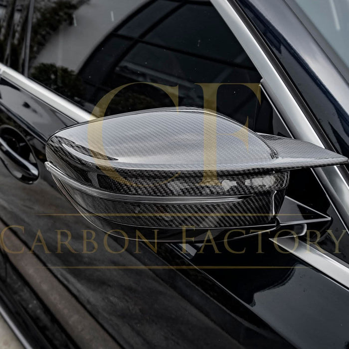 CF Style Pre-Preg Carbon Fibre Replacement Mirror Covers for BMW G20 G21 3 Series LHD 20-25