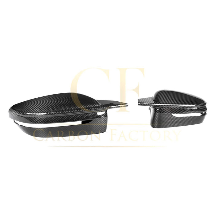 CF Style Pre-Preg Carbon Fibre Replacement Mirror Covers for BMW G22 G23 G26 4 Series i4 LHD 20-26