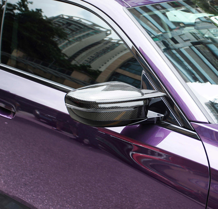 CF Style Pre-Preg Carbon Fibre Replacement Mirror Covers for BMW G30 G31 5 Series LHD 15-22