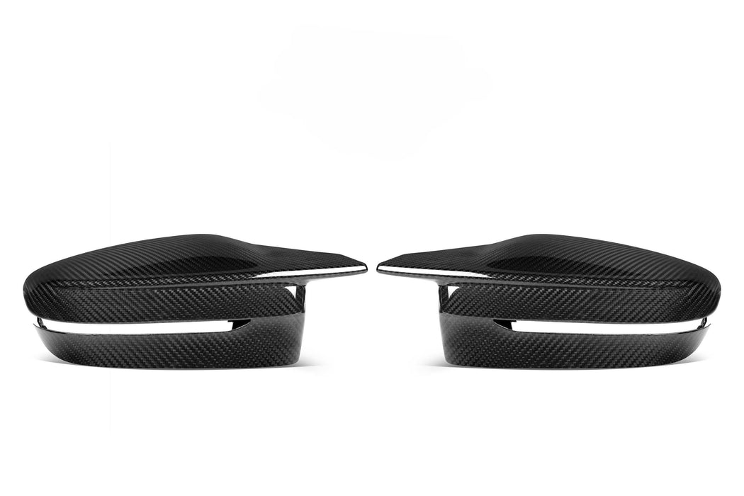 CF Style Pre-Preg Carbon Fibre Replacement Mirror Covers for BMW G30 G31 5 Series RHD 15-22