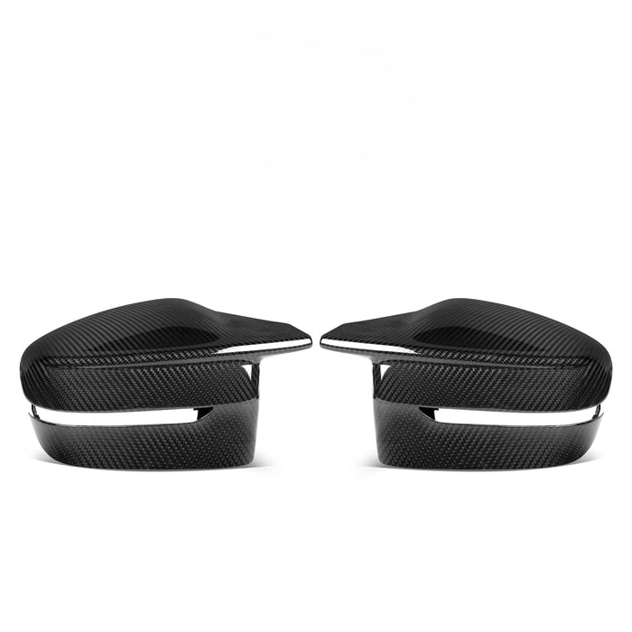 CF Style Pre-Preg Carbon Fibre Replacement Mirror Covers for BMW G42 2 Series RHD 20-25
