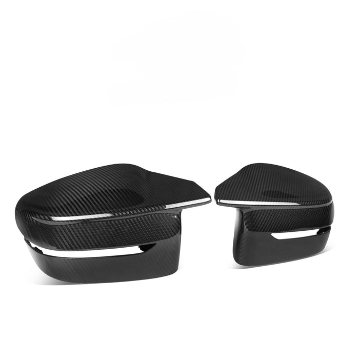 CF Style Pre-Preg Carbon Fibre Replacement Mirror Covers for BMW G42 2 Series RHD 20-25