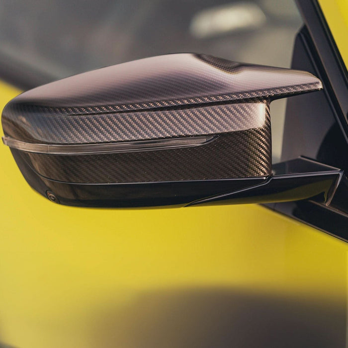 Pre-Preg Carbon Fibre Replacement Mirror Covers for BMW G22 G23 G26 M440i i4 M50 20-26