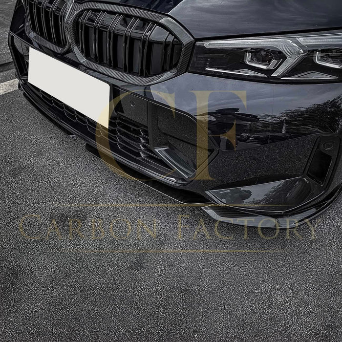 MP Style Carbon Fibre Front Splitter for BMW G20 G21 G28 3 Series LCI M Sport 22-25