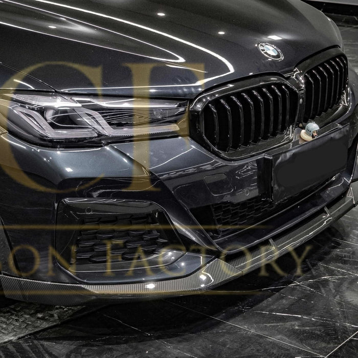 MP Style Pre-Preg Carbon Fibre Front Splitter for BMW G30 5 Series LCI 20-23