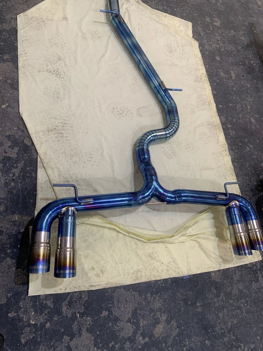 Audi S3 8V Titanium Exhaust 3-Door 3" Cat Back None Resonated - Nicromobeum Exhausts