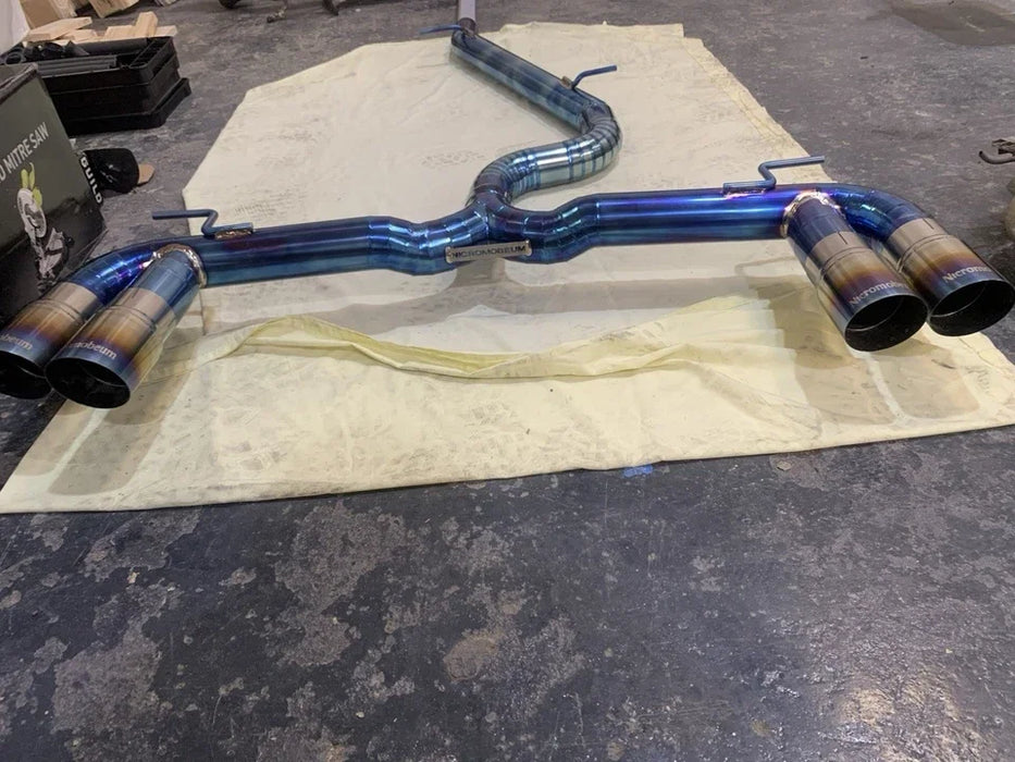Audi S3 8V Titanium Exhaust 3-Door 3" Cat Back None Resonated - Nicromobeum Exhausts
