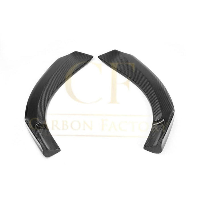 V Style Carbon Fibre Front Bumper Side Extensions for Mercedes W117 CLA 13-19