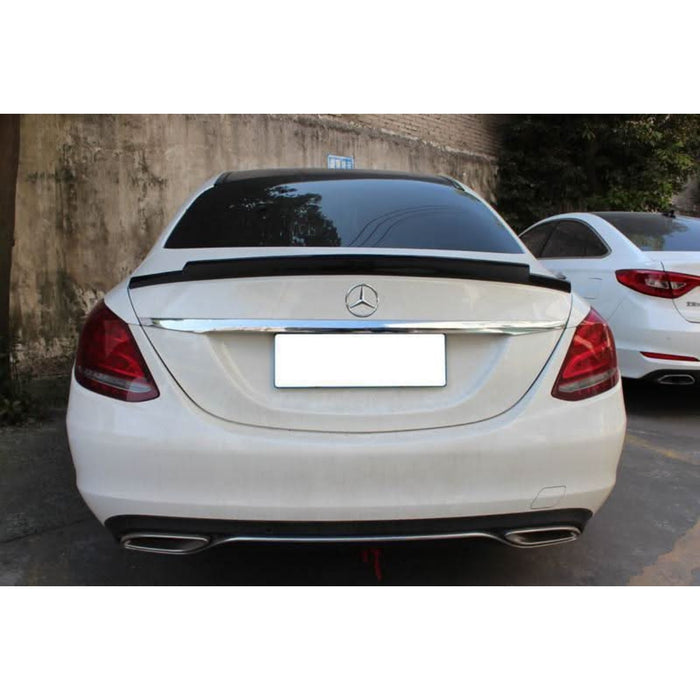 C74 Style Carbon Fibre Boot Spoiler for Mercedes Benz W205 C Class 15-21