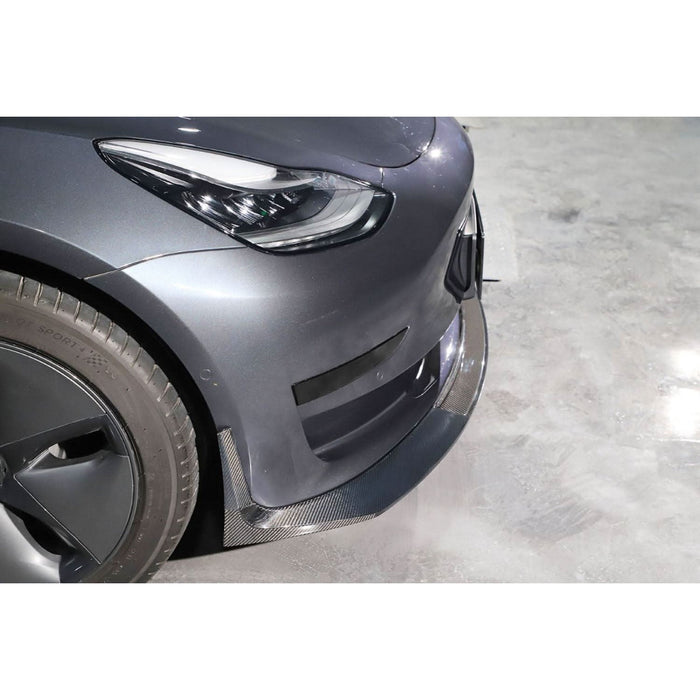 MAD Style Carbon Fibre Front Splitter for Tesla Model 3 16-23
