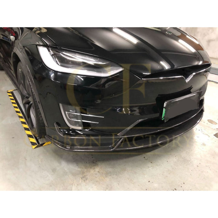 V Style Carbon Fibre Front Splitter for Tesla Model X 16-Present
